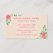 Elegant Rozen Tuin Lijst Moderne Professional Visitekaartje (Achterkant)