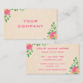 Elegant Rozen Tuin Lijst Moderne Professional Visitekaartje (Voorkant / Achterkant)