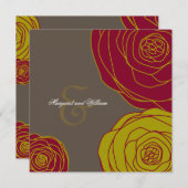 Elegant Rozen Weddenschap Kaart (Voorkant / Achterkant)