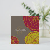 Elegant Rozen Weddenschap Kaart (Staand voorkant)