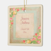 Elegant  Rozen Wedding Keramisch Ornament (Links)