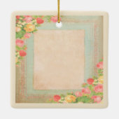 Elegant  Rozen Wedding Keramisch Ornament (Achterkant)