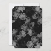 Elegant Rozen zwart + witte foto Sla de data op Save The Date (Achterkant)