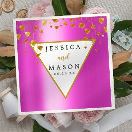 Elegant Rozenkrans Modern Bruiloft Cocktail Servet