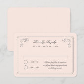 Elegant RSVP (Voorkant / Achterkant)
