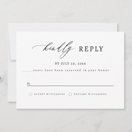 Elegant RSVP - Austin Card Save The Date (Voorkant)