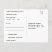 Elegant RSVP Briefkaart (Achterkant)
