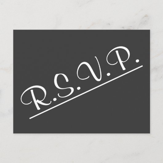 Elegant RSVP Briefkaart (Voorkant)