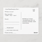 Elegant RSVP Briefkaart (Achterkant)