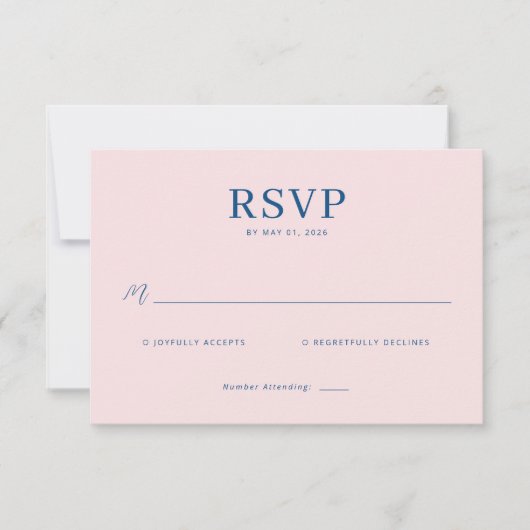 Elegant RSVP Card (Voorkant)