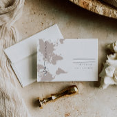 Elegant RSVP Card - World Map Save The Date