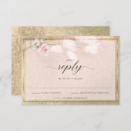 Elegant RSVP Dusty Pink Floral