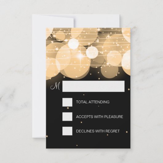Elegant RSVP Glow & Sparkle Gold (Voorkant)