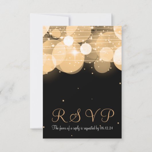 Elegant RSVP Glow & Sparkle Gold (Achterkant)