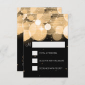 Elegant RSVP Glow & Sparkle Gold (Voorkant / Achterkant)