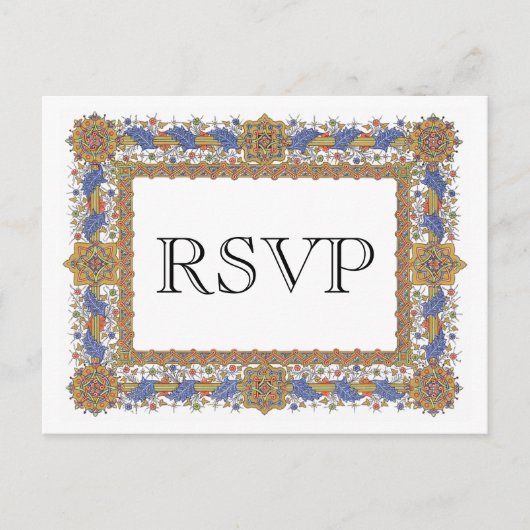 Elegant RSVP Gold Geometric Custom Briefkaart (Voorkant)