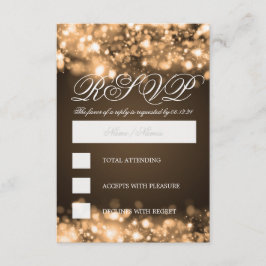 Elegant RSVP Gold Sparking Lights Kaartje