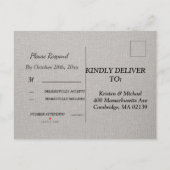 Elegant RSVP Invitation Briefkaart (Achterkant)