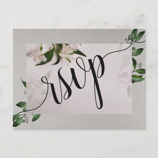 Elegant RSVP Invitation Briefkaart (Voorkant)