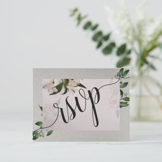 Elegant RSVP Invitation Briefkaart (Staand voorkant)
