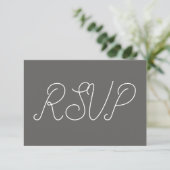 Elegant "RSVP"-Kaart RSVP Kaartje (Staand voorkant)