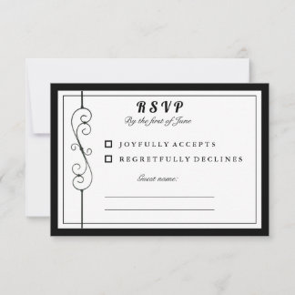 Elegant RSVP-kaart Save The Date