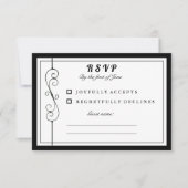 Elegant RSVP-kaart Save The Date (Voorkant)