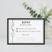 Elegant RSVP-kaart Save The Date (Staand voorkant)