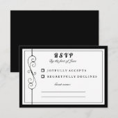 Elegant RSVP-kaart Save The Date (Voorkant / Achterkant)