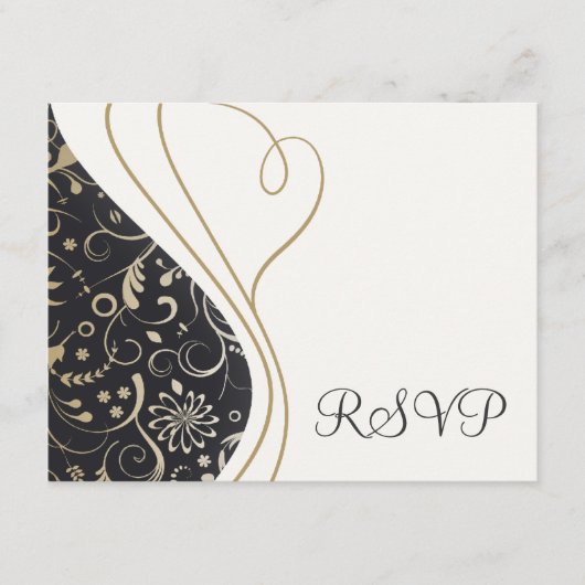 Elegant RSVP-kaarten RSVP Kaartje (Voorkant)