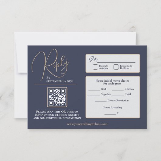 Elegant RSVP Kaartje (Voorkant)