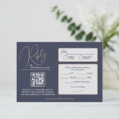 Elegant RSVP Kaartje (Staand voorkant)
