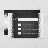 Elegant RSVP Magic Sparkle Black (Voorkant / Achterkant)