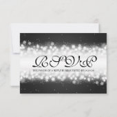 Elegant RSVP Magic Sparkle Black Kaartje (Achterkant)