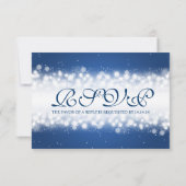 Elegant RSVP Magic Sparkle Blue Kaartje (Achterkant)