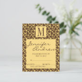 Elegant RSVP Monogram Safari Wedding Reply Card (Staand voorkant)