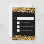 Elegant RSVP Party Sparkles Gold (Voorkant)
