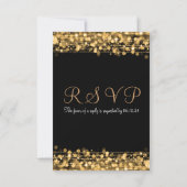 Elegant RSVP Party Sparkles Gold (Achterkant)