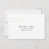 Elegant RSVP Reply Kaart | Charlene (goud) (Achterkant)