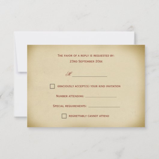 Elegant RSVP-responskaarten  lebscroller RSVP Kaartje (Achterkant)