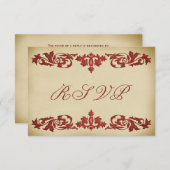 Elegant RSVP-responskaarten  lebscroller RSVP Kaartje (Voorkant / Achterkant)