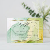 Elegant RSVP verbouwde Vibrant Greens and Golds (Staand voorkant)
