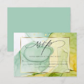Elegant RSVP verbouwde Vibrant Greens and Golds (Voorkant / Achterkant)