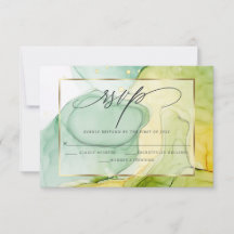 Elegant RSVP verbouwde Vibrant Greens and Golds