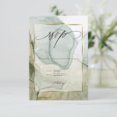 Elegant RSVP verbouwde Vibrant Greens and Golds (Staand voorkant)