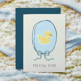Elegant Rubber Ducky Baby shower Gevouwen Bedankkaart