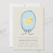 Elegant Rubber Ducky Baby shower Kaart (Voorkant)