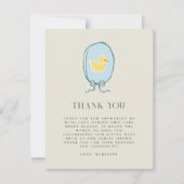 Elegant Rubber Ducky Baby shower Plat Bedankkaart (Voorkant)