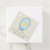 Elegant Rubber Ducky Ribbon Baby shower Bedankjes Labels (In situ)