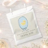 Elegant Rubber Ducky Ribbon Baby shower Bedankzakje (Geknipt)